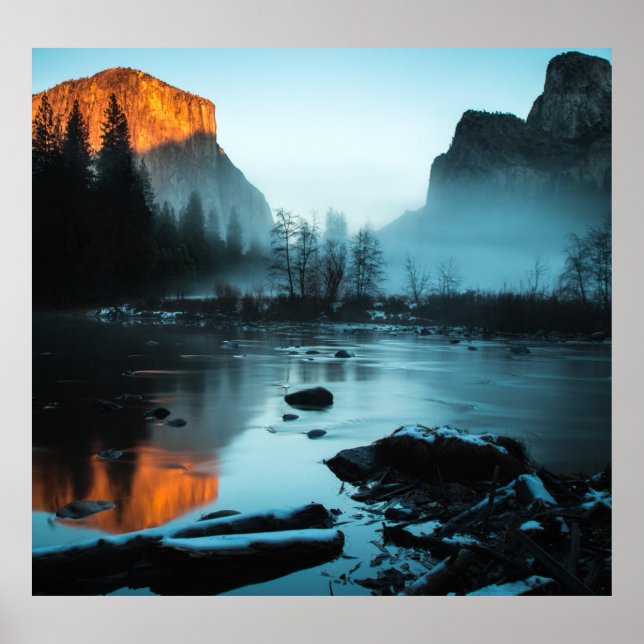 Póster Misty Sunset en Yosemite (Frente)