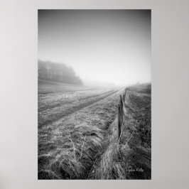 Póster Misty Wiltshire Field print