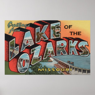 Póster Misuri - Lago de los Ozarks