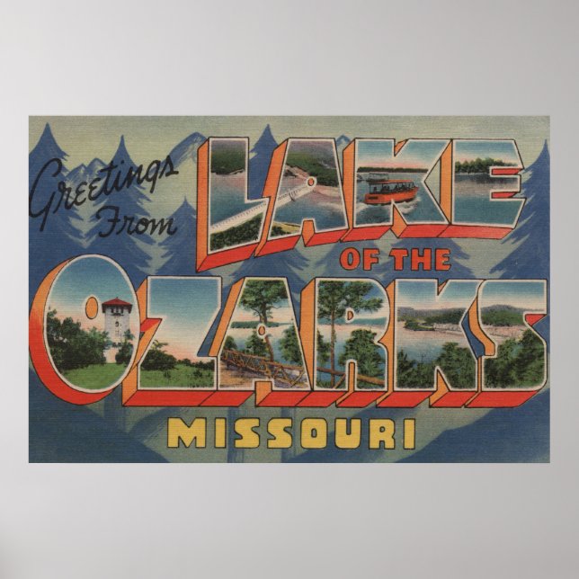Póster Misuri - Lago de los Ozarks 2 (Frente)
