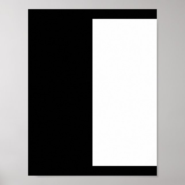 Póster mitad blanca mitad negra, mitad negra mitad blanca (Frente)