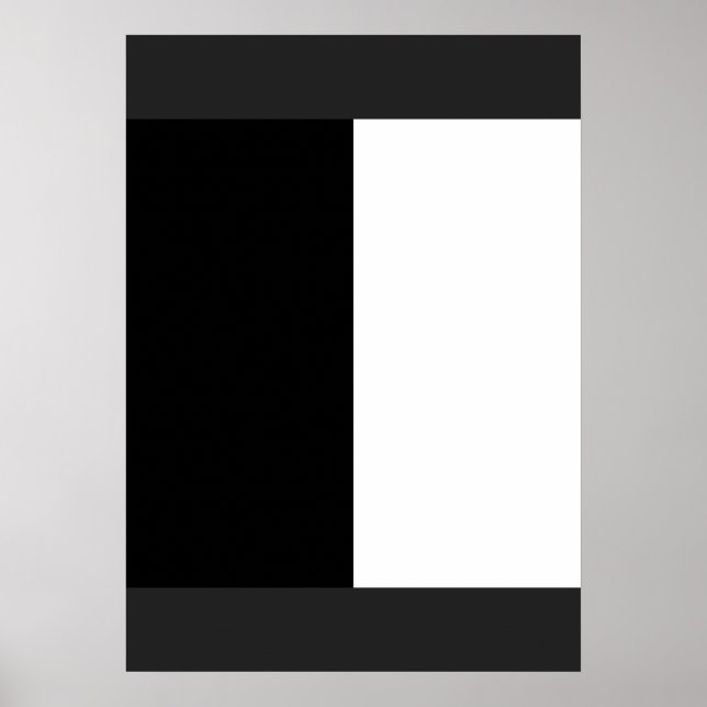 Póster mitad blanca mitad negra, mitad negra mitad blanca (Frente)