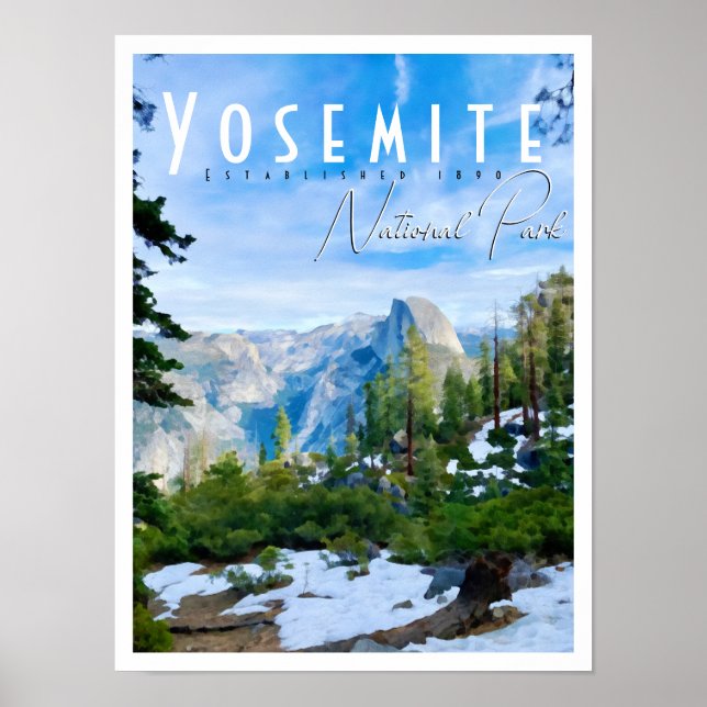Póster Mitad hogar del Parque Nacional Yosemite (Frente)