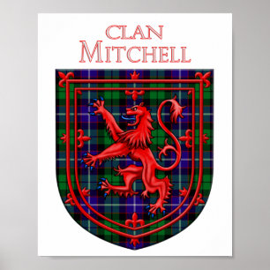 Póster Mitchell Tartan Scottish Plaid Lion Rampant