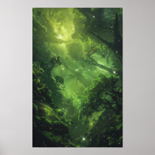 Póster Mítica selva extranjera en un Poster solitario