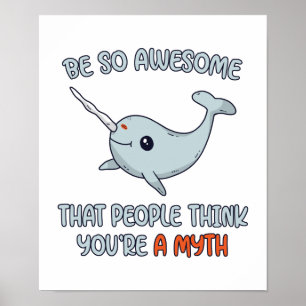 Póster Mito asombroso de Narwhal