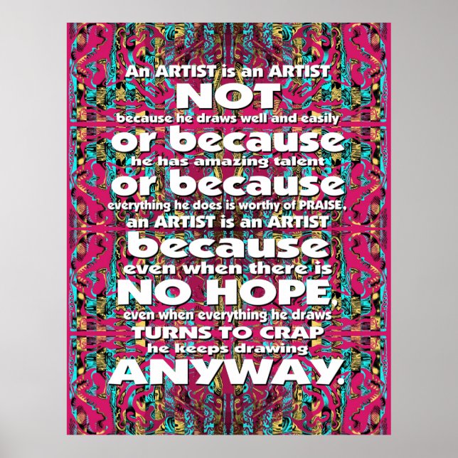 Póster Mitochondri-Pop Un artista es... (Frente)