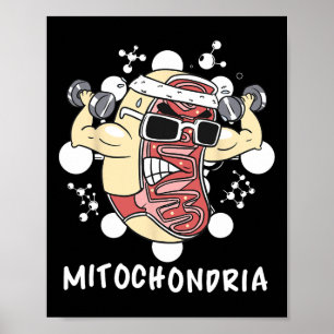 Póster Mitochondria Bioquímica Funny Biology Gym Fitnes