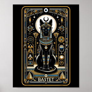 Póster Mítolog egipcio de Bastet Cat Goddess