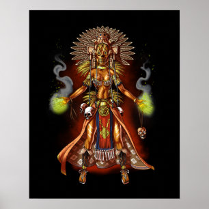 Póster Mitología azteca Dios Managua