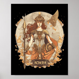 Póster Mitología Griega_ Athena, Diosa De La Sabiduría Y 