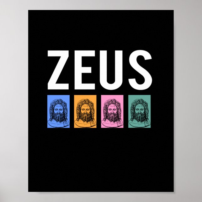 Póster Mitología griega de Zeus (Frente)