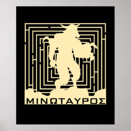 Póster Mitología griega Minotauro Grecia antigua