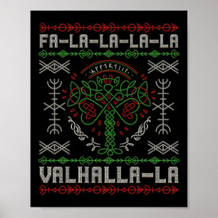 Póster Mitología Nórdica - Yule Vikingo - Yggdrasil Navid