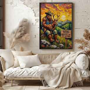 Póster Mitos de la montaña: El abrazo suave de Bigfoot