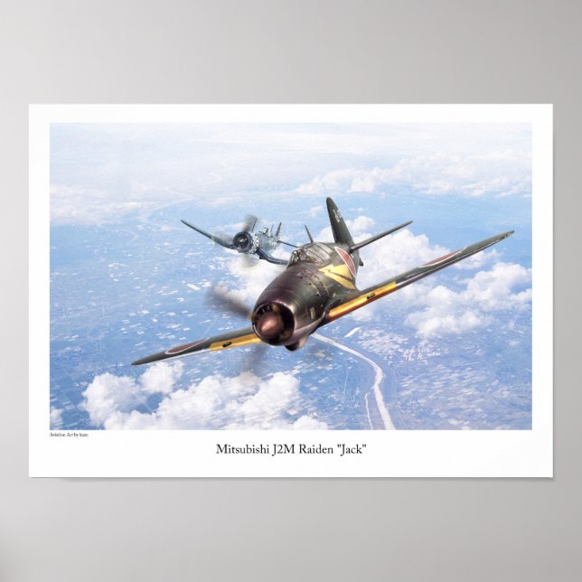Póster Mitsubishi J2M Raiden "Jack" (Frente)