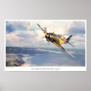 Poster "Mitsubishi J2M Raiden " Jack " del arte de