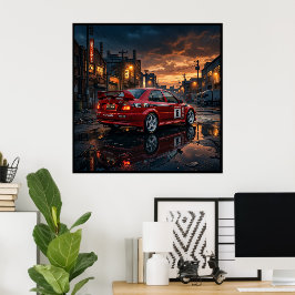 Póster Mitsubishi Lancer Evolution VI