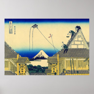 Póster Mitsui Shop Suruga en Edo Katsushika Hokusai 1830