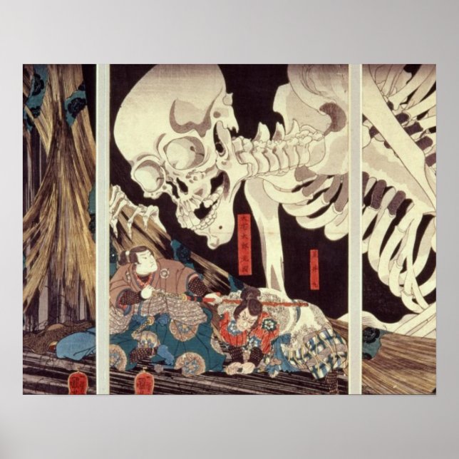 Póster Mitsukini desafiando el espectro del esqueleto, c. (Frente)