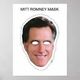 Póster Mitt Romney Mask