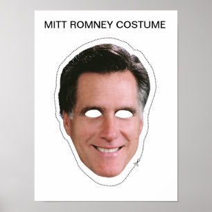 Póster Mitt Romney Mask