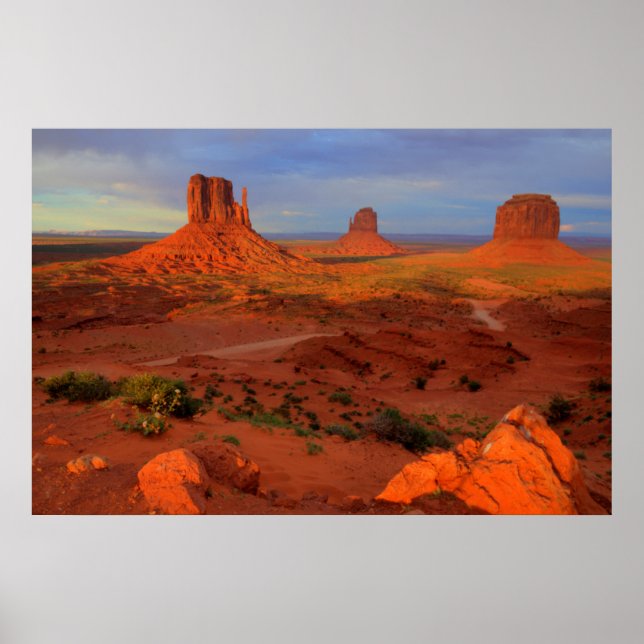 Póster Mittens, Monument valley, AZ (Frente)