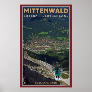 Póster Mittenwald and the Karwendelbahn