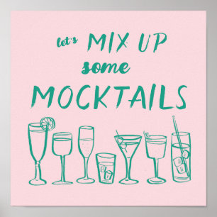 Póster MIX UP MOCKTAILS Personalizado Bar KitchArt