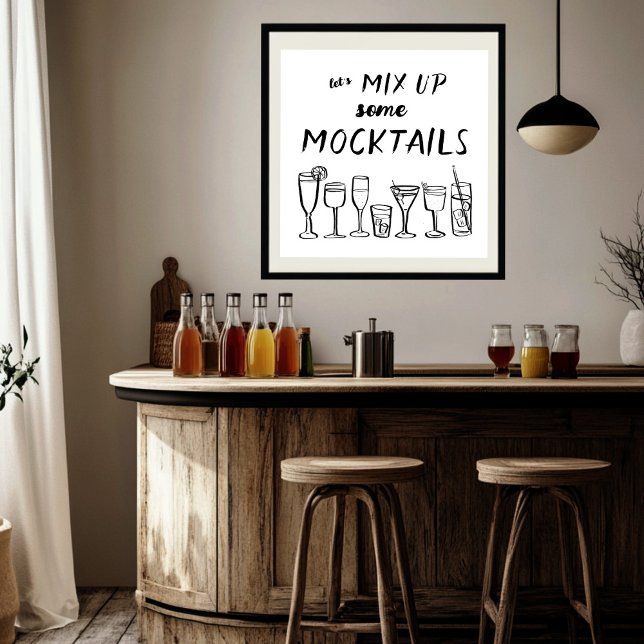 Póster MIX UP MOCKTAILS Personalizado Bar KitchArt (MIX UP MOCKTAILS Custom Bar Kitchen Art Poster
)