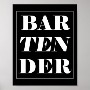 Póster Mixólogo Bartender Funny Bartender