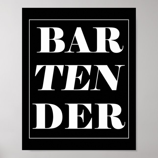 Póster Mixólogo Bartender Funny Bartender (Frente)