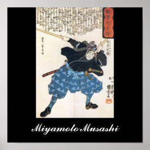 Póster Miyamoto Musashi Painting c. 1800's
