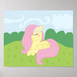 Póster Mlp Fluttershy Drawn poster estilo!