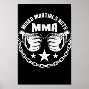 Póster MMA de artes marciales mixtas