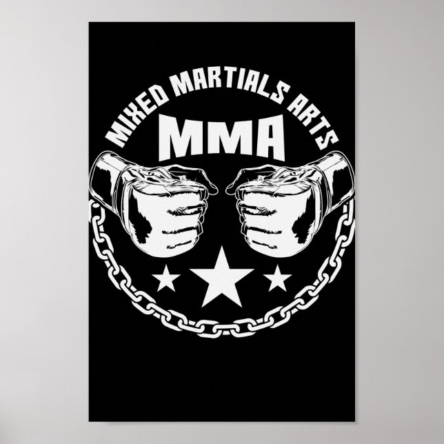 Póster MMA de artes marciales mixtas (Frente)