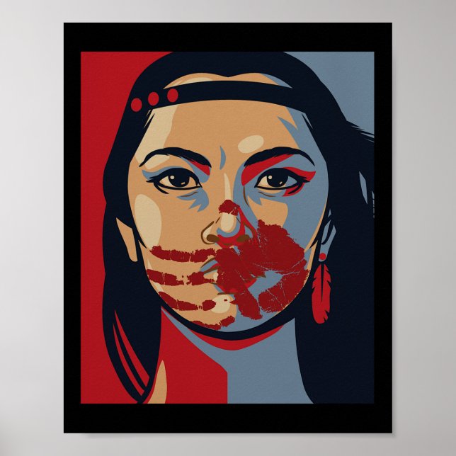 Póster Mmiw Awareness Indigenous Women Art Stolen Sisters (Frente)