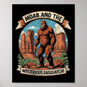 Póster Moab Antiguo Misterio Bigfoot Sasquatch Senderismo