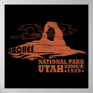 Póster Moab Antiguo - Utah - Parque Nacional - Arcos