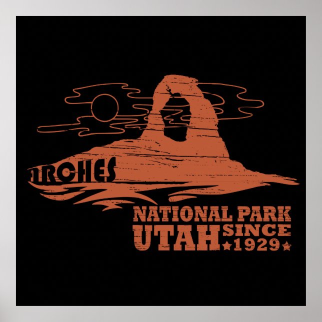 Póster Moab Antiguo - Utah - Parque Nacional - Arcos (Frente)