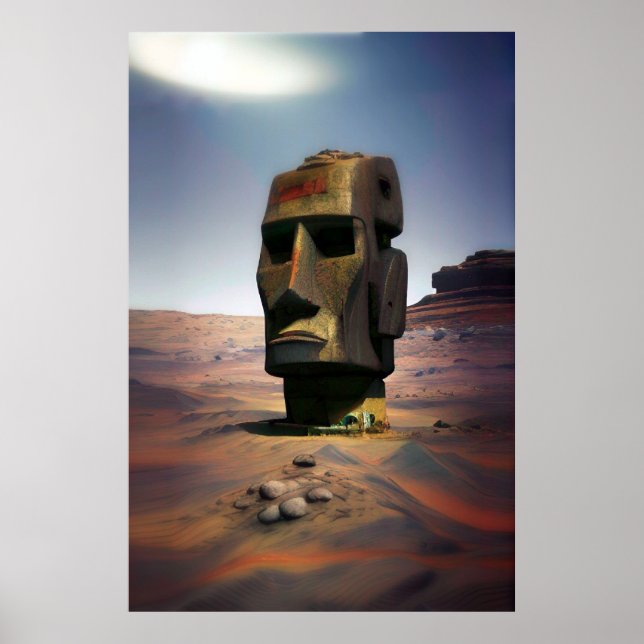 Póster Moai de Mars Wombott (Frente)