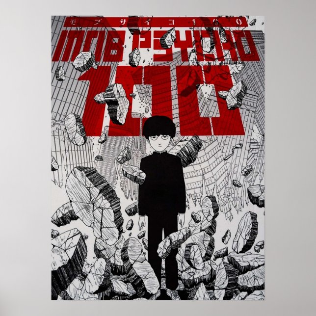 Póster Mob Psycho 100 Vintage (Frente)