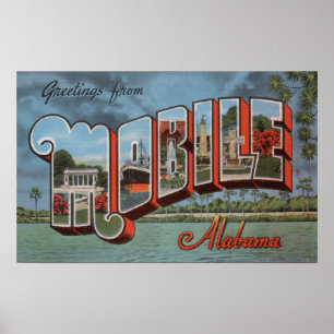 Póster Mobile, Alabama (River Scene)