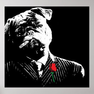 Póster Mobster Pug