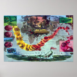 Póster Moby Dick El Viaje del Pequod Herman Melville