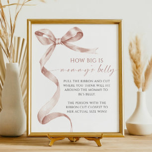 Póster Mocha dice cuán grande es el juego de ducha Belly 