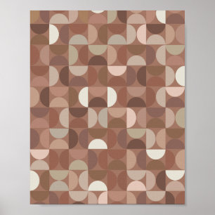 Póster Mocha Mousse Mid Century Moderno