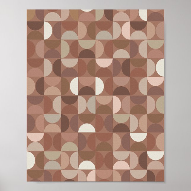 Póster Mocha Mousse Mid Century Moderno (Frente)