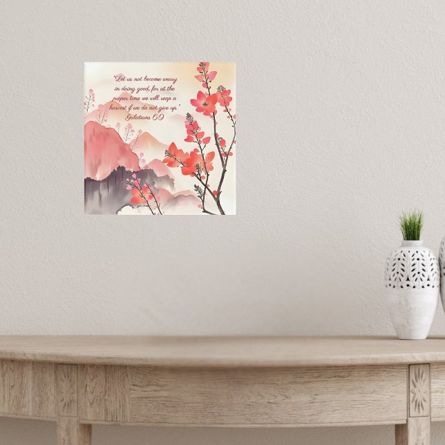 Póster Mocha Verona Sunset Mountain Meadow Bible Verse (Subido por el creador)