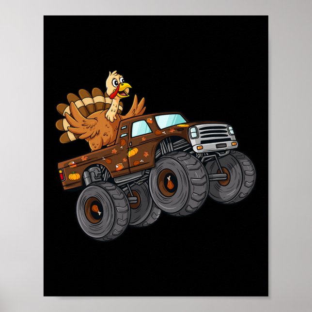 Póster Mochila de Acción de Gracias Turquía monta Camión  (Frente)